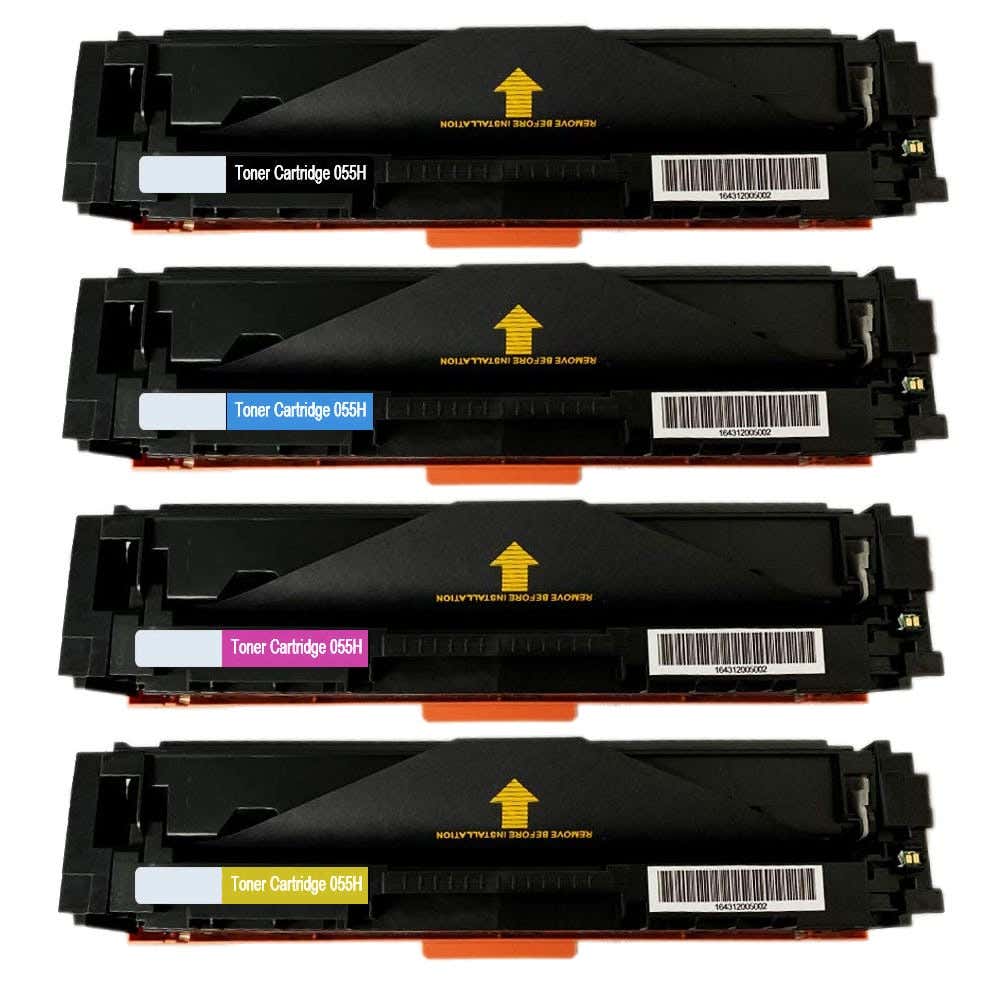 Canon 055H High-Yield Compatible Toner Cartridge 4-Pack