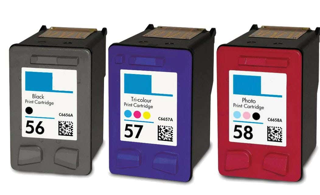 Combo 3 Pack of Remanufactured HP 56 Black, 57 Color, 58 Photo Ink Cartridges