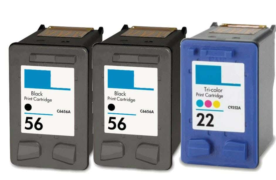 Combo 3 Pack of Remanufactured HP 56 Black & 22 Color Ink Cartridges