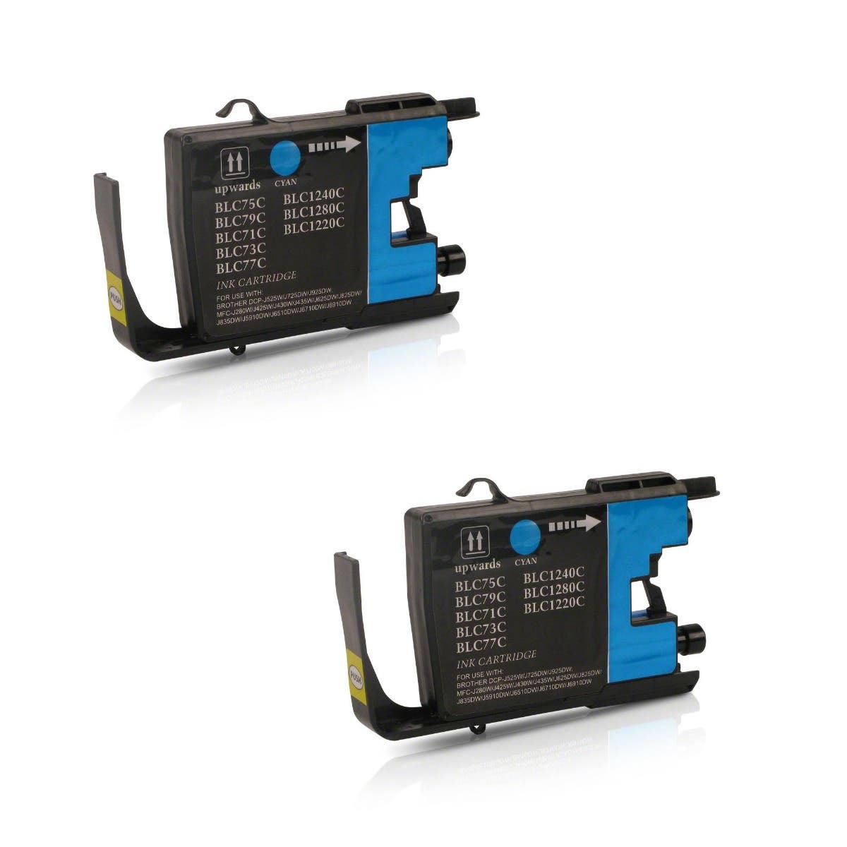 Brother LC75C Compatible High Yield Ink Cartridge - Cyan Twin Pack