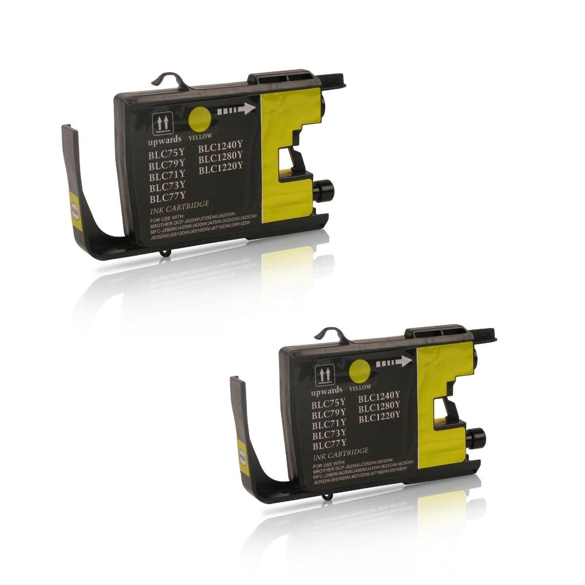 Brother LC75Y Compatible High Yield Ink Cartridge - Yellow Twin Pack