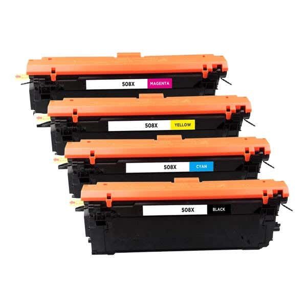 HP 508X Compatible Toner 4-Pack (1 Black & 1 of Each Color)