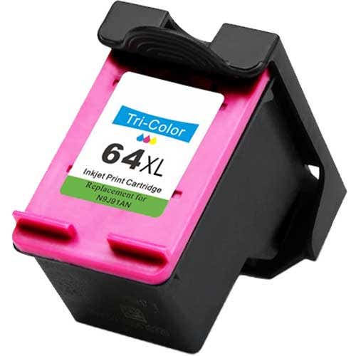HP 64XL (N9J91AN) Tri-Color High-Yield Compatible Ink Cartridge inkjets.com