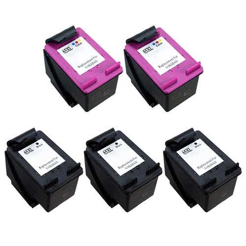 HP 65XL Remanufacttured 5-Pack Combo Carrotink
