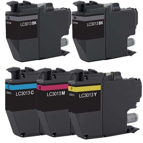 Brother LC3013 / LC3011 High-Yield 5-Pack Combo Inkjets.com