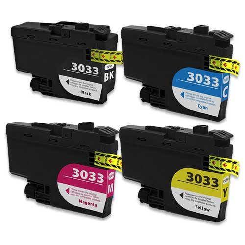 Brother LC3033 4-Pack Compatible Ink Cartridges Inkjets.com