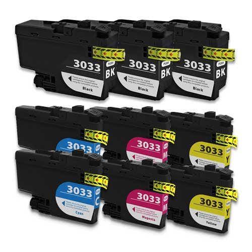 Brother LC3033 Compatible Cartridge 9-Pack Inkjets.com