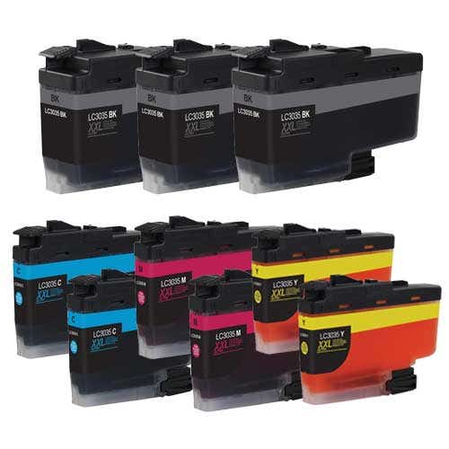 Brother LC3035 Ultra High-Yield Compatible Ink Cartridge 9-Pack Inkjets.com