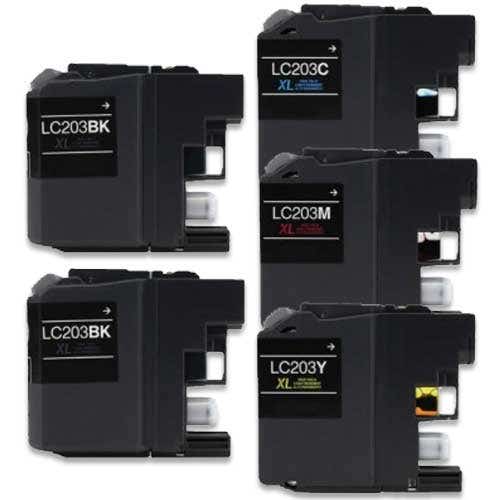 Brother LC203 5-Pack Ink Cartridge Inkjets.com