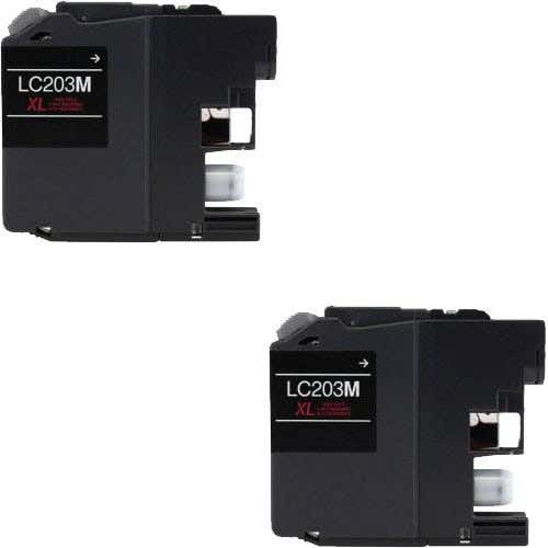Brother LC203/LC201 Magenta High-Yield Compatible Ink Cartridge Inkjets