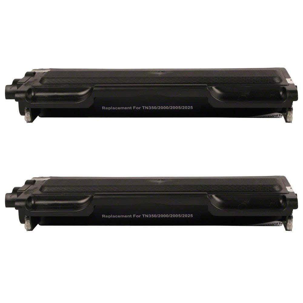 Brother TN350 Compatible Black Laser Toner Cartridge Twin Pack