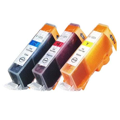 Canon CLI-221 Color Compatible Standard Yield Ink Cartridge 3-Pack