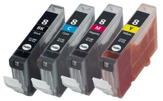 Canon CLI-8 4-Pack Compatible Ink Cartridges (1ea C, M, Y, K)