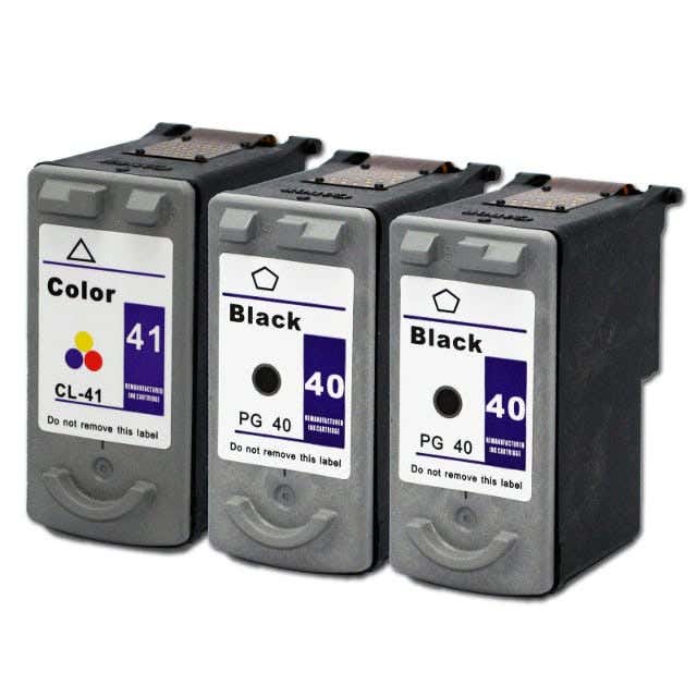 Canon PG-40 & CL-41 Remanufactured Ink Cartridge 3-Pack