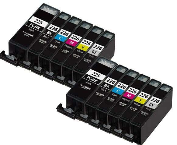 Canon PGI-225 & CLI-226 Compatible Ink Cartridge 12-Pack Combo Carrot Ink