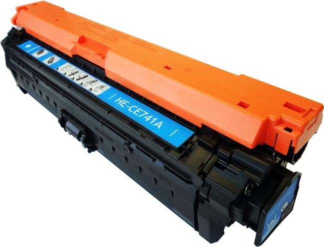 HP 307A (CE741A) Cyan Remanufactured Laser Toner Cartridge