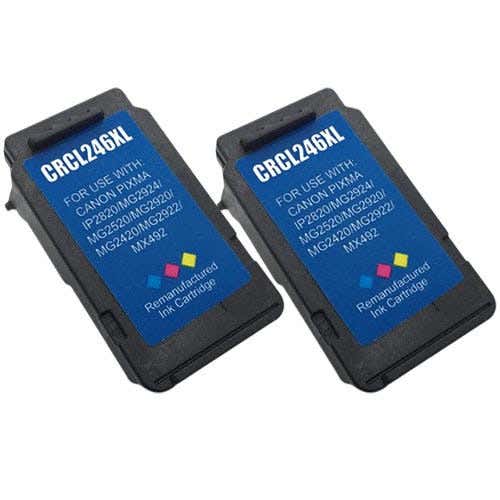 CL-246XL Color (8280B001) Remanufactured High Yield Ink Cartridge Twin Pack