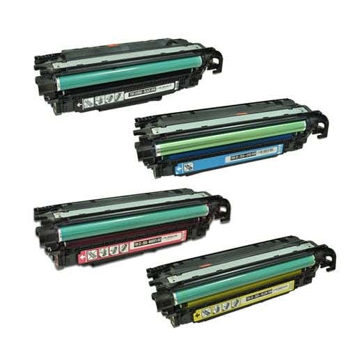 HP 504X & 504A Remanufactured Laser Toner Cartridges 4-Pack
