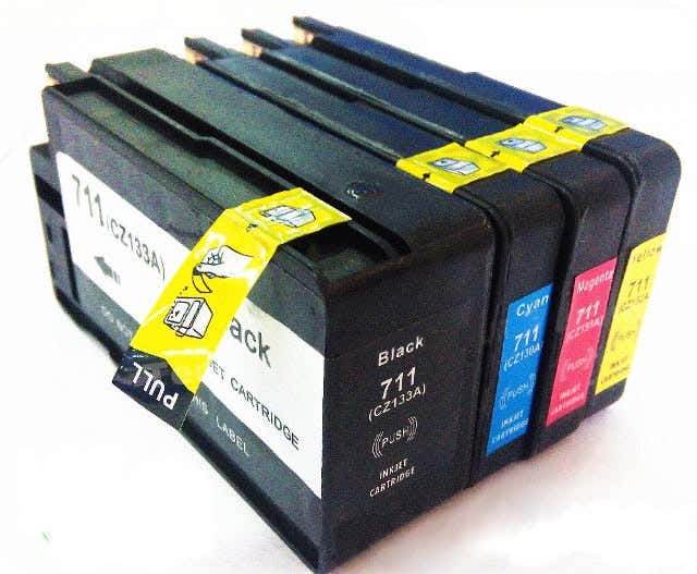 HP 711XL & 711 Remanufactured Ink Cartridges 4-Pack