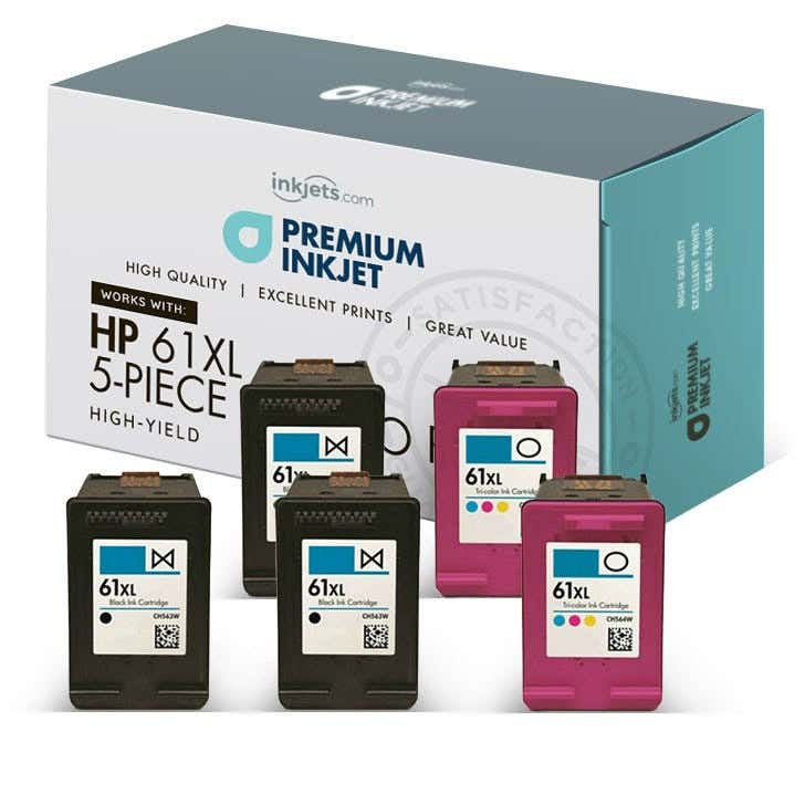 HP 61XL High-Yield Remanufactured Ink Cartridge 5-Piece Combo Pack