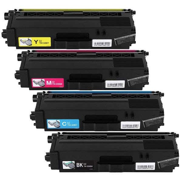 Brother TN336 (Replaces TN331) High-Yield Compatible Toner 4-Pack inkjets.com