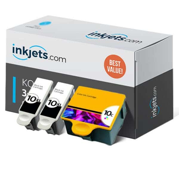 Kodak 10XL Combo 3-Pack Compatible Ink Cartridges