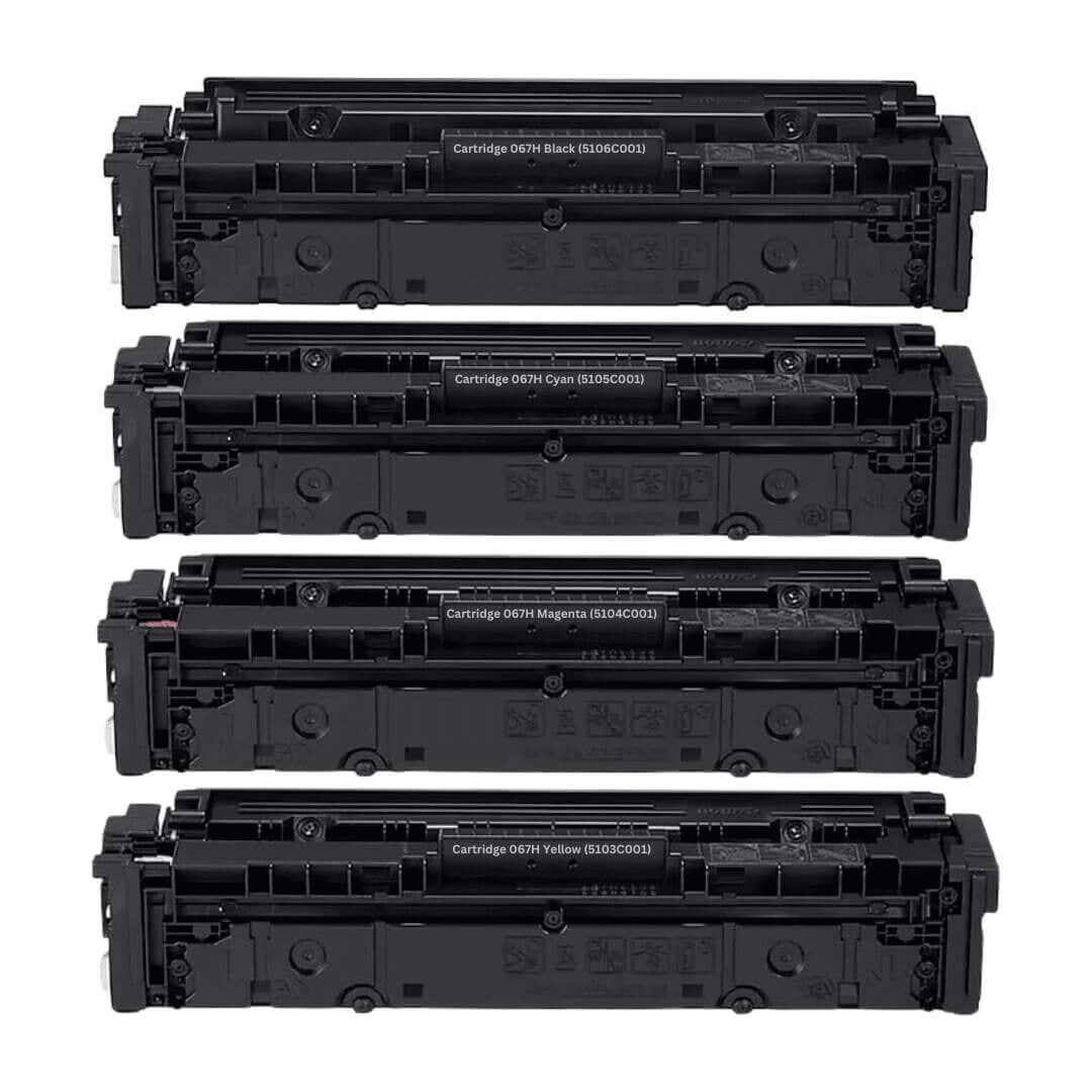 Compatible Canon 067H High Yield 4-Pack Combo Toner Cartridges