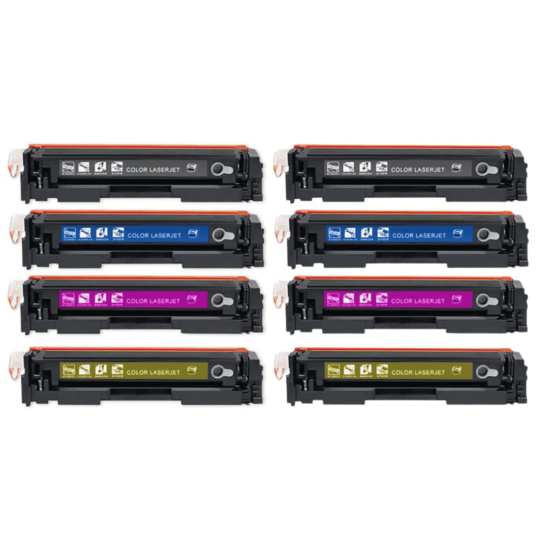 Compatible HP 206X High Yield 8-Pack Combo Toner Cartridge (With Chip)