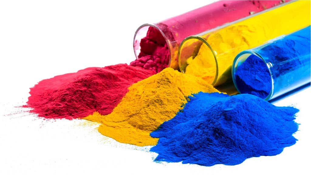 Photo of color pigment powder