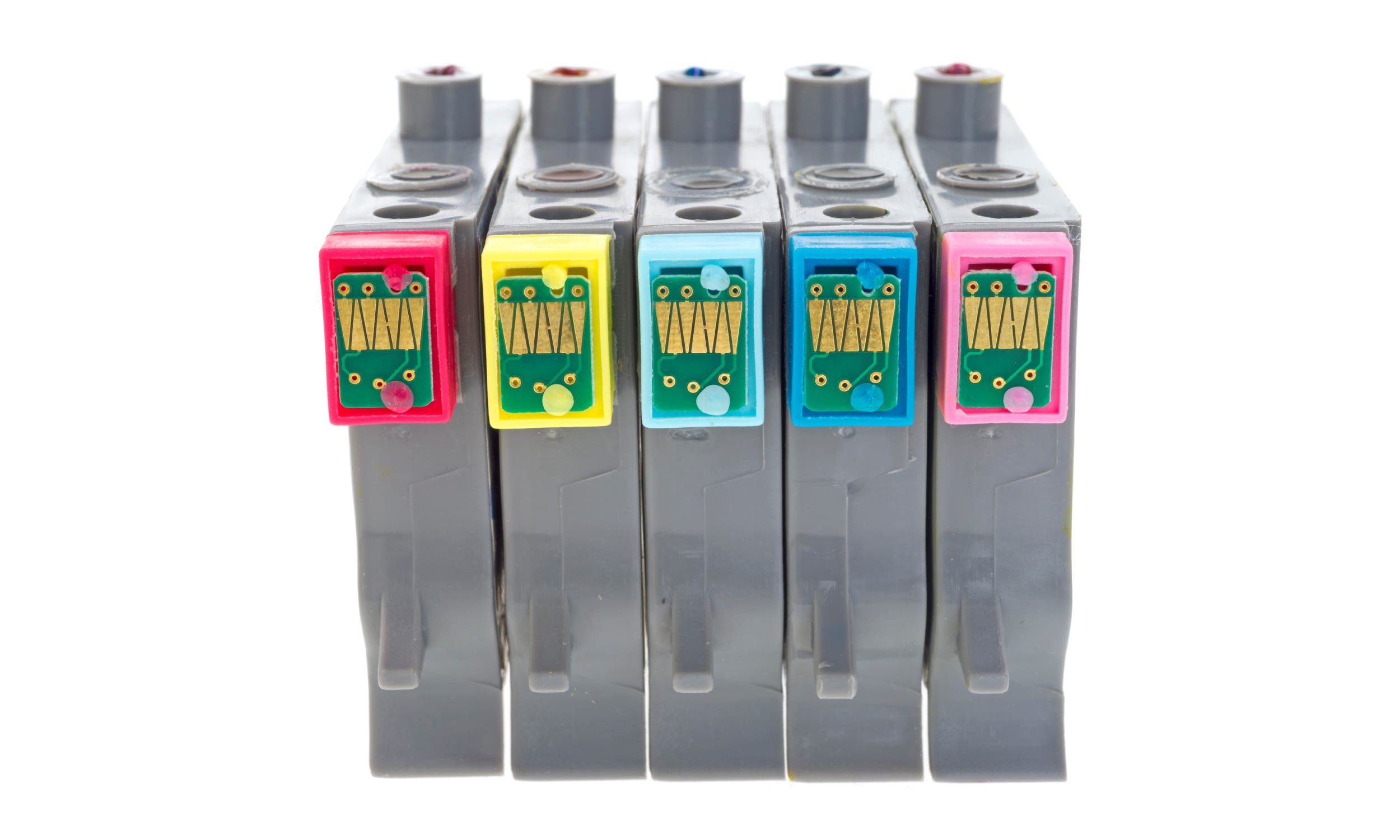 close up image of inkjet printer cartridges