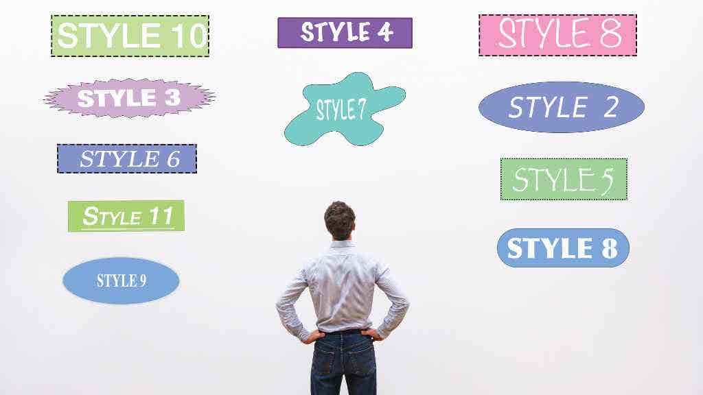 Person looking at different font types