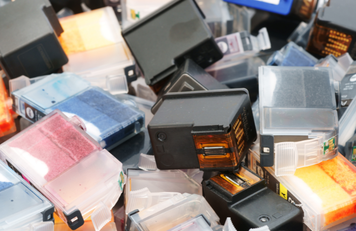 close up photo of ink cartridges for remanufacturing