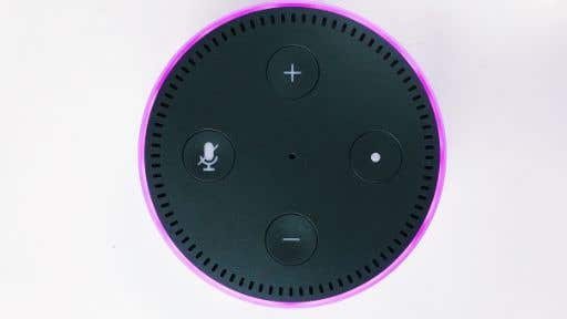 top view of Amazon Alexa device