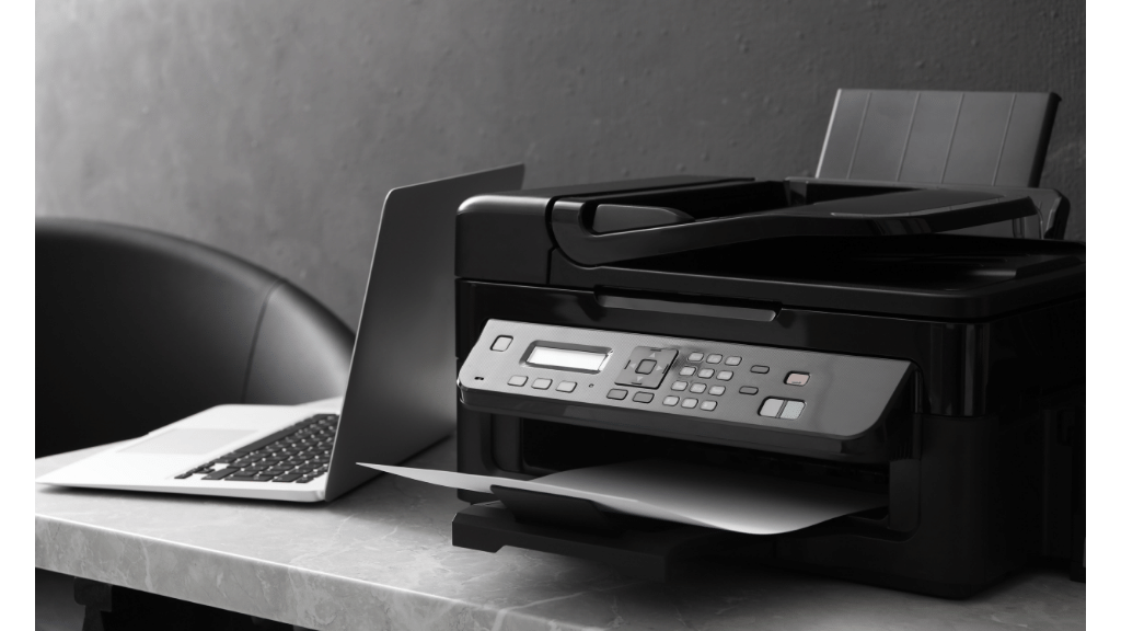 black printer on a table