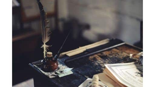 using ink for writing