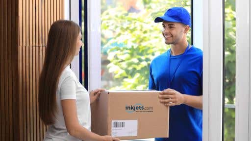 man delivering inkjets.com products