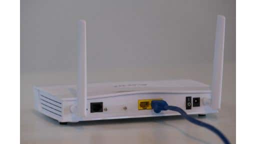 white internet router