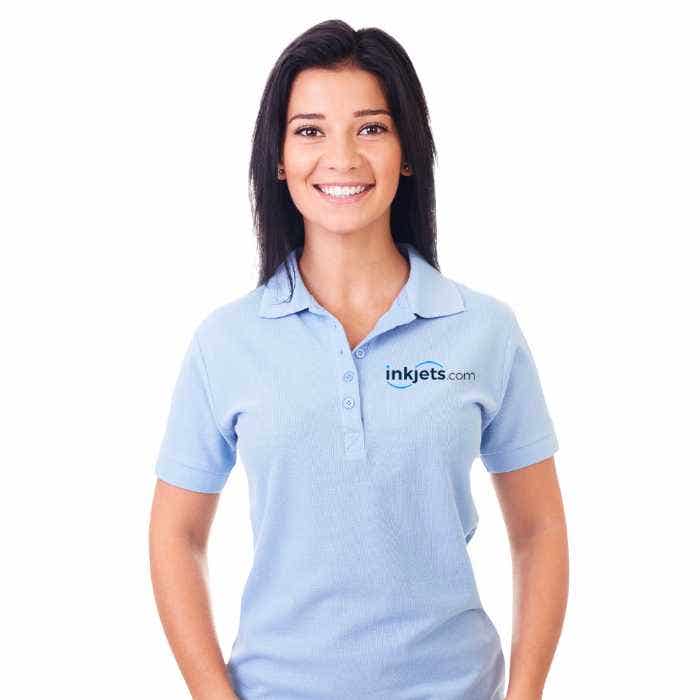 lady wearing inkjets shirt