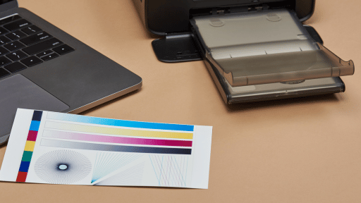 Photo of printer test page